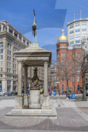 View of John Marshall Park on Pennsylvania Avenue, Washington DC, District of Columbia, United States of America