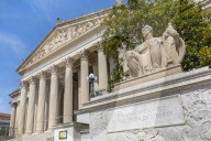 View of National Gallery of Art on Pennsylvania Avenue, Washington DC, District of Columbia, United States of America