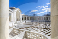 View of Memorial Amphitheater in Arlington National Cemetery, Washington DC, District of Columbia, United States of America