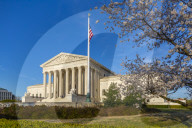 View of Supreme Court of the United States in spring, Washington D.C., United States of America, North America