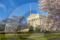 View of Supreme Court of the United States in spring, Washington D.C., United States of America, North America