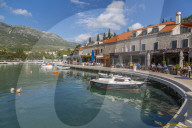 View of boats in the harbour in Cavtat on the Adriatic Sea, Cavtat, Dubronick Riviera, Croatia, Europe