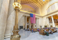 View of the interior of Union Station, Chicago, Illinois, United States of America, North America