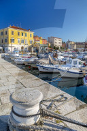 View of harbour and the old town, Rovinj, Istria, Croatia, Adriatic, Europe
