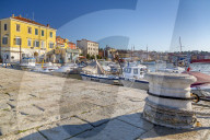 View of harbour and the old town, Rovinj, Istria, Croatia, Adriatic, Europe