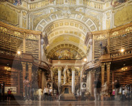 Interior of The Austrian National Library, Vienna, Austria