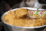 Spices on display in local market, Accra, Ghana, Africa