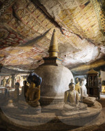 Dambulla Rock Cave Temple, Central Province, Sri Lanka, Asia