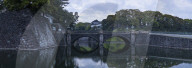 Panorama of the Imperial Palace in central Tokyo, Japan.