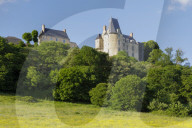 The hilltop village of Saint-Suzanne in the Mayenne area of France.