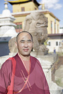 A buddhist monk in Ulaanbaatar, Mongolia.