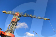 The Faralda Crane hotel at NDSM wharf in Amsterdam's hipster area in Amsterdam-Noord, Netherlands.