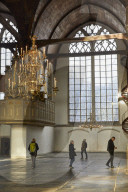 Interior of Oude Kerk, Old Church in Amsterdam, Netherlands.