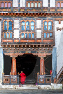 Buddhist monk, Trongsa Dzong, Trongsa, Bhutan.
