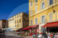 Restaurants in Cours Saleya, Nice, South of France,
