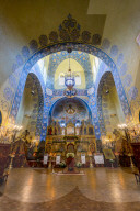 Interior of St Nicholas Russian Orthodox Cathedral, Nice, South of France,