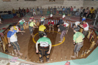 Koshti, traditional ritual training course for warriors in the Yazd Zourkhaneh, gymnasium or House of Strength; Yazd, Iran