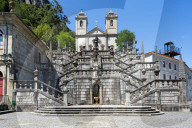 Nossa Senhora da Peneda Sanctuary and Virtue stairway, Peneda Geres National Park, Gaviera, Minho province, Portugal