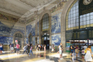 Sao Bento railway station decorated with azulejos, Porto, Portugal