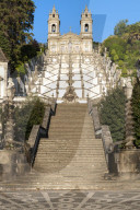 Santuario do Bom Jesus do Monte, Good Jesus of the Mount sanctuary, Church and staircase, Tenoes, Braga, Minho, Portugal