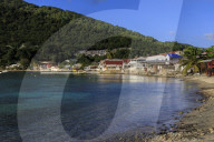 Deshaies waterfront, Death In Paradise Saint Marie location, Basse Terre, Guadeloupe, Lesser Antilles, West Indies, Caribbean
