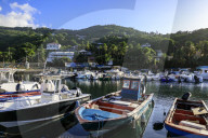 Deshaiesharbour, boats, Death In Paradise Saint Marie location, Basse Terre, Guadeloupe, Lesser Antilles, Caribbean