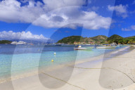 Anse du Fond Cure, white sand beach, turquoise sea, Les Saintes Bay, Terre de Haut, Iles Des Saintes, Guadeloupe, Caribbean