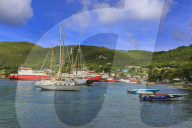 Quiet Caribbean, beautiful Port Elizabeth, Admiralty Bay, Bequia, The Grenadines, St Vincent and the Grenadines, West Indies