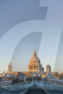 St. Paul's Cathedral and the London Millennium Footbridge