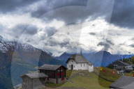 Alpine village of Bettmeralp, canton of Valais, Switzerland