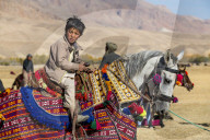 Young boys at a Buzkashi game, Yaklawang, Afghanistan