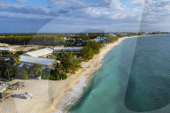 Aerial of the 7 mile beach, Grand Cayman, Cayman islands
