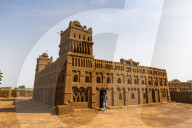 Beautiful Hausa syle architecture mosque in Yaama, Niger