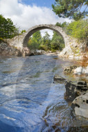 Carrbridge, oldest stone bridge in the Highlands, Scotland