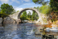 Carrbridge, oldest stone bridge in the Highlands, Scotland