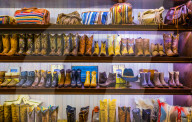 Cowboy boots store inside Caesars Palace Hotel & Casino, Las Vegas, Nevada, USA, North America