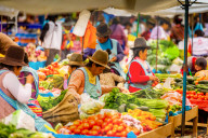 Quechua woman in the market of Pisac.