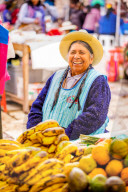 Quechua woman in the market of Pisac.