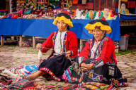 Quechua woman in the market of Pisac.