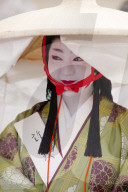 Thirteenth century poet Abutsuni, Jidai festival, Kyoto, Japan, Asia