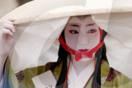 Thirteenth century poet Abutsuni, Jidai festival, Kyoto, Japan, Asia