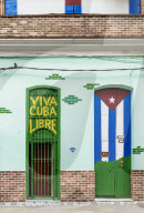 Colourful walls of Centro Habana, Havana, La Habana Province, Cuba