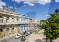 Casino Espanol and Libertad Square, elevated view, Matanzas, Matanzas Province, Cuba