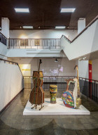 National Gallery of Jamaica, interior, exhibition about Jamaican music, Downtown, Kingston, Kingston Parish, Jamaica