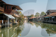 Emtpy Amphawa Floating Market, Bangkok, Thailand, Southeast Asia, Asia