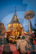 Sunrise at Wat Phra That Doi Suthep temple, Chiang Mai, Thailand, Asia
