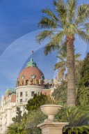 Famous Le Negresco Hotel building at Promenade des Anglais, Nice, Cote d'Azur, French Riviera, France, Europe