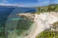 Secluded beach near Argostoli, Kefalonia, Ionian Islands, Greece, Europe