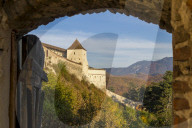 Rasnov Fortress during autumn, Rasnov, Romania, Europe