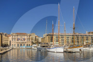 The old port (Vieux-Port) of Marseille, Bouches du Rhone, Provence, France, Europe